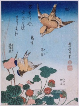 Katsushika Hokusai Painting - swallow and begonia and strawberry pie Katsushika Hokusai Ukiyoe